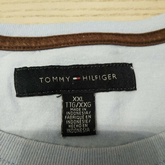 Tommy Hilfiger Blue Logo Tee Sz XXL - Picture 2 of 4